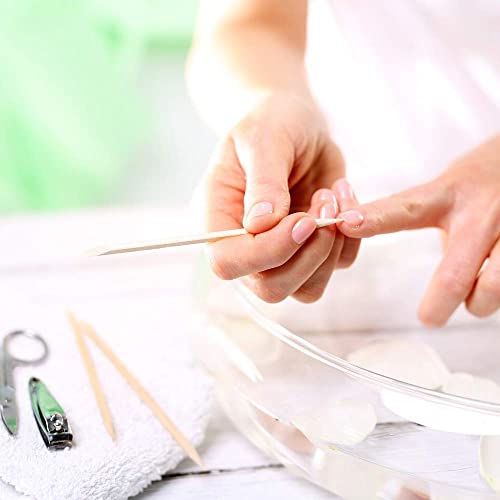 Nail Art Orange Wood Sticks,AMOSTBY 50PCS Multi Functional Cuticle Pusher Remover Manicure Pedicure Tool,4.5 inch
