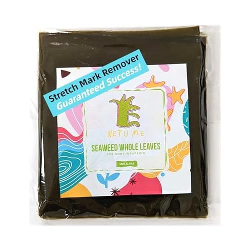 Stretch Marks Remover & Tighten Skin Whole Seaweed Leaves Body Wrap With Marine Collagen, Gotu Kola, Niacinamide, and Vitamin C.