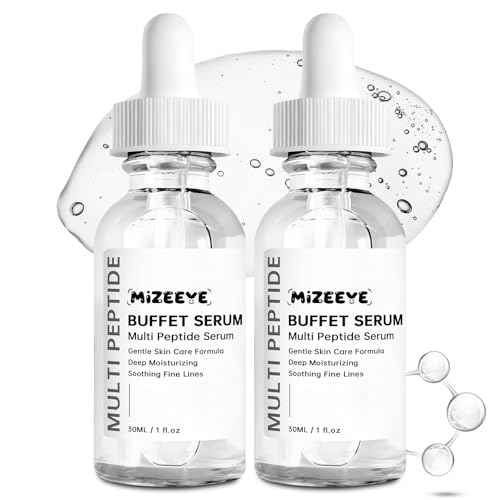 Peptides Serum For Face, 2 PCS Buffet Multi Peptide Face Serum For Anti-aging, Moisturizing, Fine Lines & Acne.