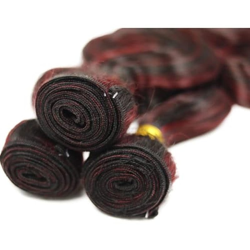 24 26 28 Inch inch Burgundy P1B/99J Body Wave Human Hair Bundles Wine Red 12A Unprocessed Quick Weave for Black Women Soft Sewn In with Double Weft