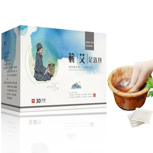 30 Bags Herbal Foot Soak with Mugwort & Ginger, Relaxing Foot Bath for Daily Wellness, 900g Natural Plant-Based Formula, øÜÊÅ?øÐ