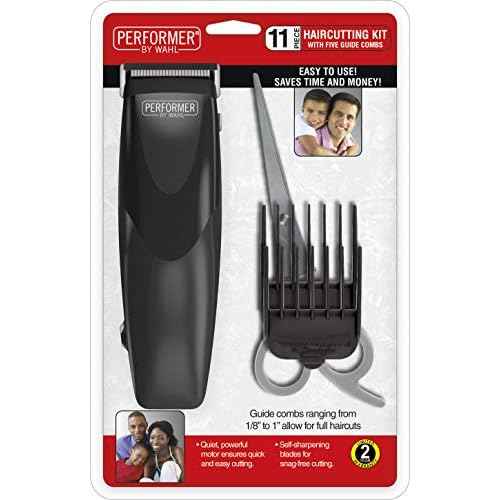 Performer by WAHL 11 Piece Haircutting Kit Set with Five Guide Combs