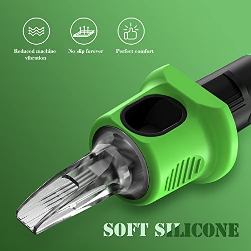 INKin Kelly 80Pcs Finger Ledge Assorted Tattoo Cartridges Needles 3RL 5RL 7RL 9RL 11RL Round Liner #10 Bugpin Mix Kit L-Taper with Membrane Tattoo Machine Pen Supply