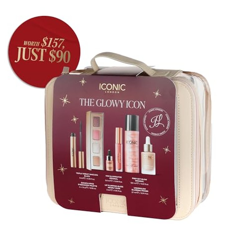 ICONIC LONDON Luxury Makeup Set for Glowy, Radiant Skin and Highlighted Finish, Perfect for Gifting, Long-Lasting, Cruelty-Free, Vegan Makeup