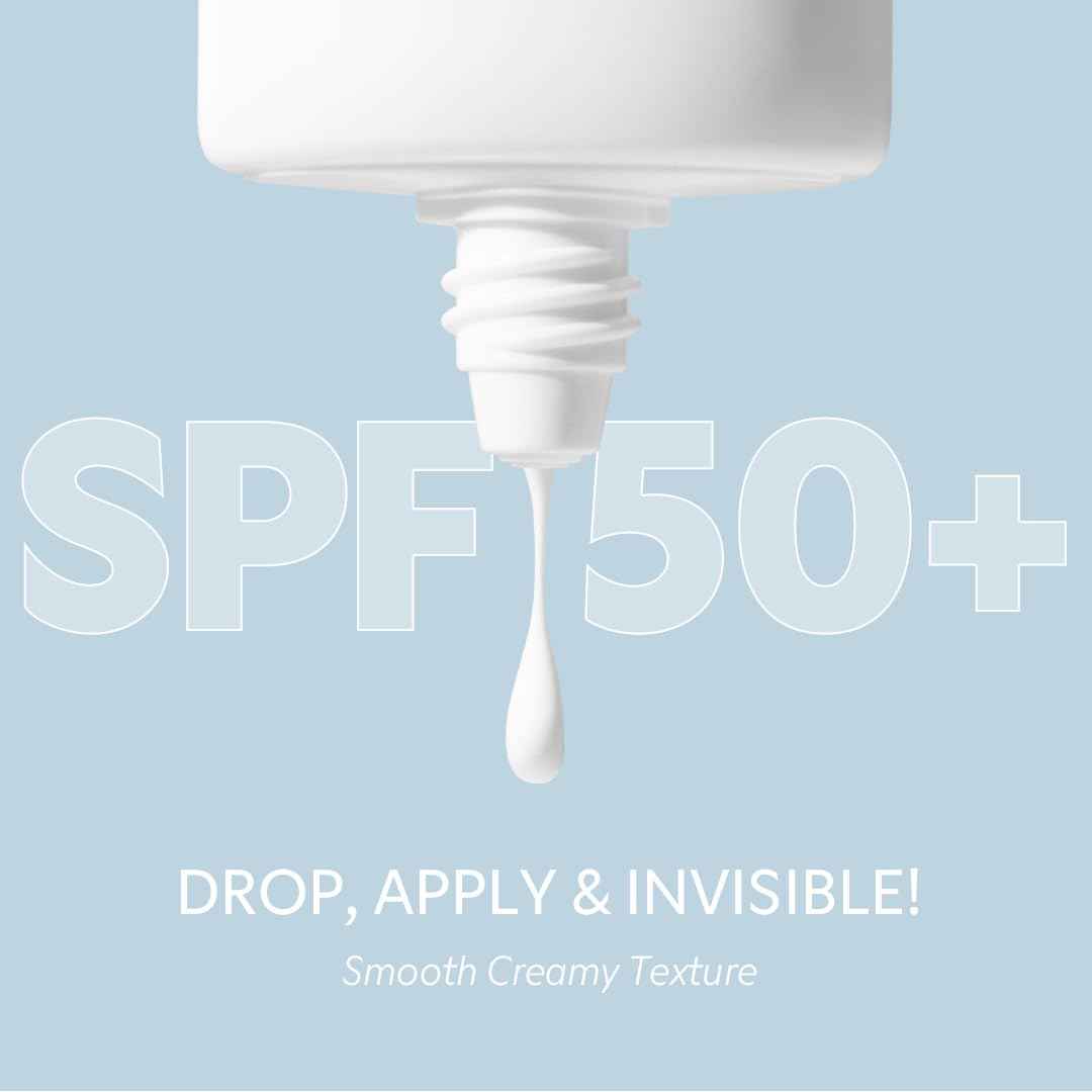 TIRTIR Hydro UV Shield Sunscreen | SPF 50+ Broad Spectrum UVA UVB Korean No White Cast Face Sunblock, 1.69 Fl Oz