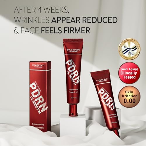 SWANICOCO PDRN Rejuvenating Repair Cream, 99.9% Pure Salmon DNA, Bakuchiol, Cica Exosome & Niacinamide, Anti-Aging, Wrinkle Care, Firming & Glow, Holiday Gift, Stocking Stuffer, 40ml / 1.35 fl oz