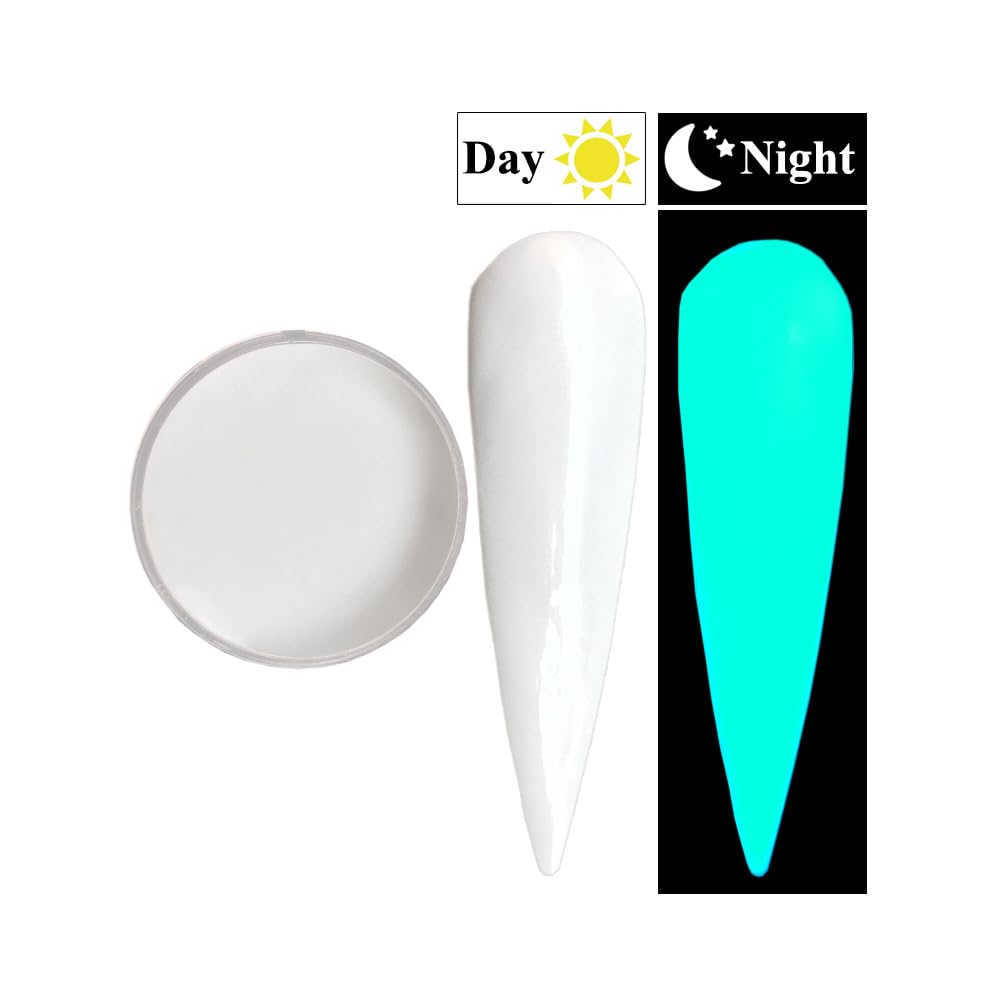 Glow in the dark White Acrylic Nail Powder for French Nails Art 1OZ AP061