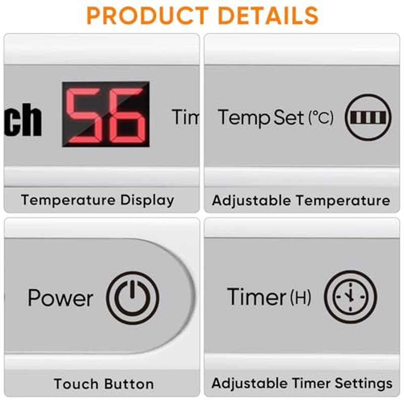 ROMECH 8L Hot Towel Warmer Cabinet, Professional Towel Heater with LED Temperature Display Setting, Towel Warmers for Spa Massage Salon Home (White, 8L)