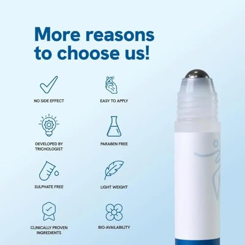 2 Pack Be - Bodily' Wise 3%-Rosemary 3%-RedensyI & 2%-Anagaln Hair & Beard Growth Serum Roll On |Thicker+Stronger |Prevents Hair Fall & Stimulates Hair Follicles|for All Hair Types| Women & Men