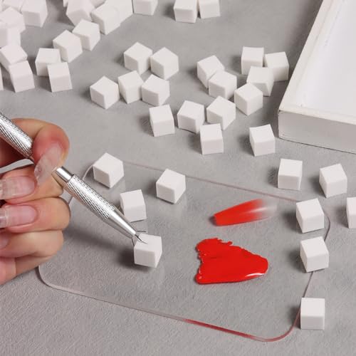 Soft Sponges with Grabbing Pen for Ombre and Aura Nail Art with Brush, Professional Manicure Nail Art Tools Accessories Supplies, 100 Pieces