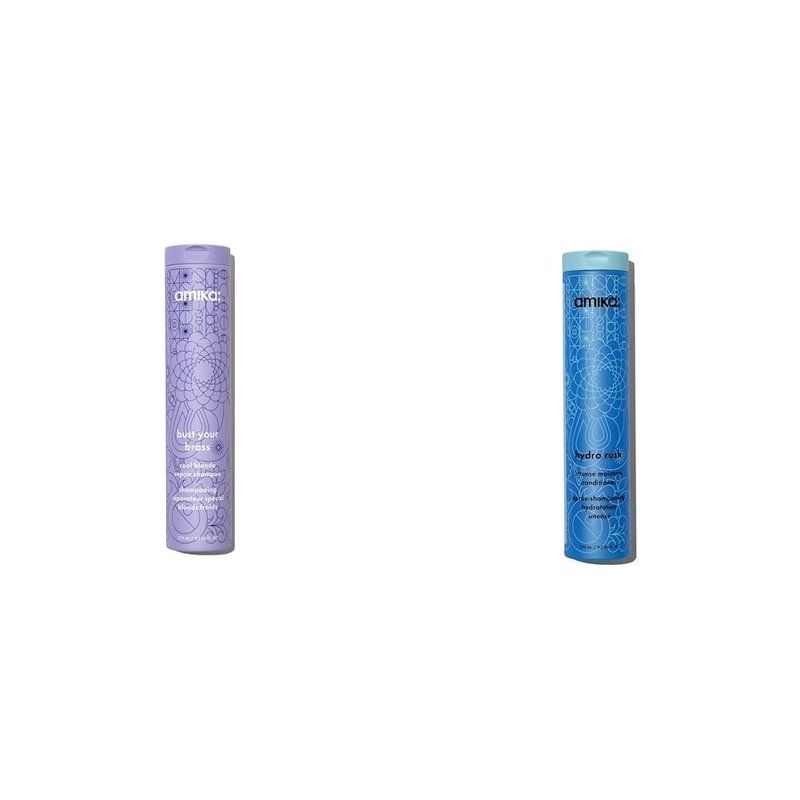 Amika Bust Your Brass Shampoo & Hydro Rush Conditioner Bundle | 275ml Each