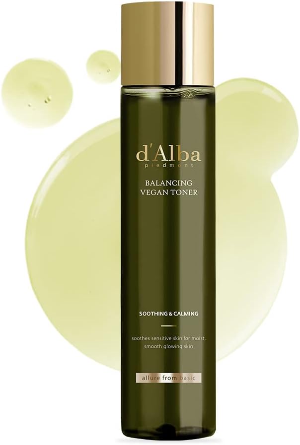 **d'alba Italian White Truffle Vegan Toner - Mild pH Formula for Sensitive Skin | Lightweight Finish**