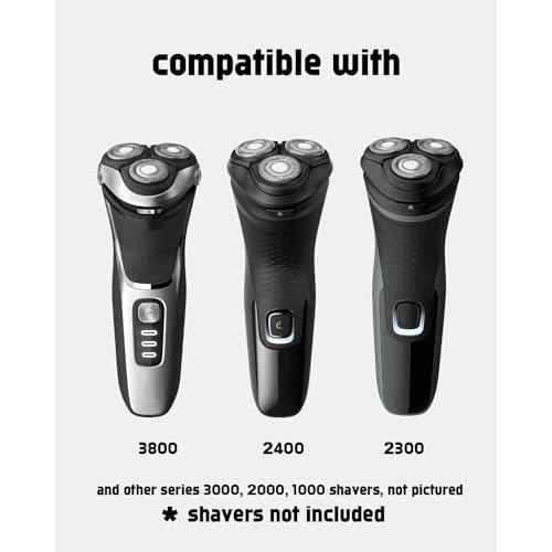 12 Pack SH30 Replacement Heads Compatible with Philips Norelco Shaver 2400 Replacement Blades Compatible with Norelco Replacement Heads for Electric Razor for Men 2400 3900 3800 2300, Gifts for Men