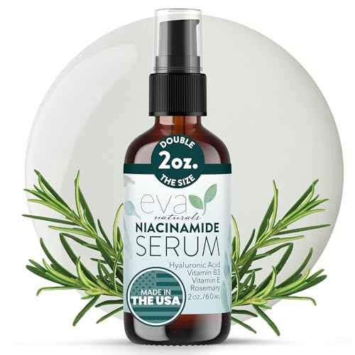 Eva Naturals Niacinamide 5% Serum for Face – B3 Pore Minimizer, Acne Treatment & Dark Spot Corrector with Hyaluronic Acid, Vitamin E, Aloe & Neem – Anti-Aging, Non-Greasy, Hydrating, 2oz