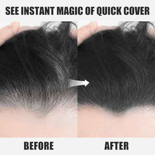 Root Touch Up, Instant Gray Hair Cover Concealer Stick, 2-In-1 Double Head Hair Color Finishing Stick, Hair Mascara Brush for Eyebrow& Beard (Black, 0.23 Fl oz)