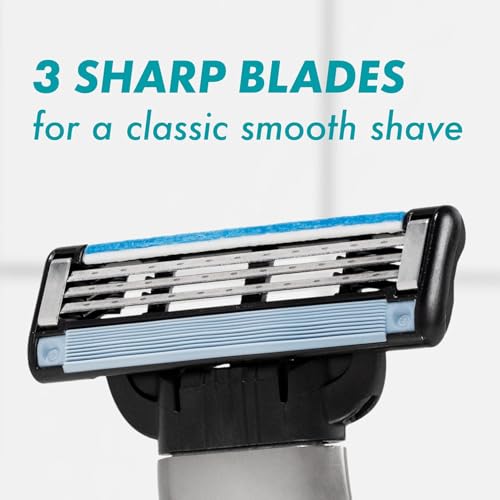 Gillette Mach3 Razor for Men, 1 Razor Handle + 2 Blade Refills