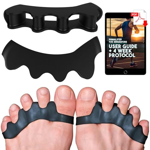 VYCE PrimalStep Toe Separators, Spreaders, Spacers, Straightener to Correct Toes for Men and Women, Bunion Corrector, Plantar Fasciitis and Athletic Mobility, S/M