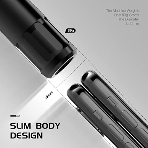 Dragonhawk S6 Tattoo Pen Kit, Rotary Tattoo Machine Coreless Motor Power by Mcore-C1, Tattoo Cartridges Needles Supply Kits for General Artists