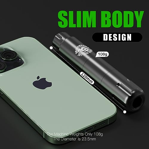 Dragonhawk S12 Wireless Tattoo Pen Kit, Rotary Tattoo Machine Gun Kit, Complete Tattoo Kit for Beginner, 10Pcs Tattoo Cartridges Needles