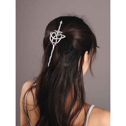 HAQUIL Viking Sword Celtic Knot Hairpin, Retro Minimalist Hair Accessories for Women, Viking Jewelry for Women