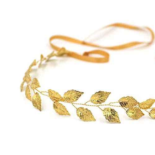 Bridal Leaf Hair Vine Delicate Handmade Leaves Hair Chain Gold Wedding Hair Accessories Jewelry for Bride and Women (Gold)