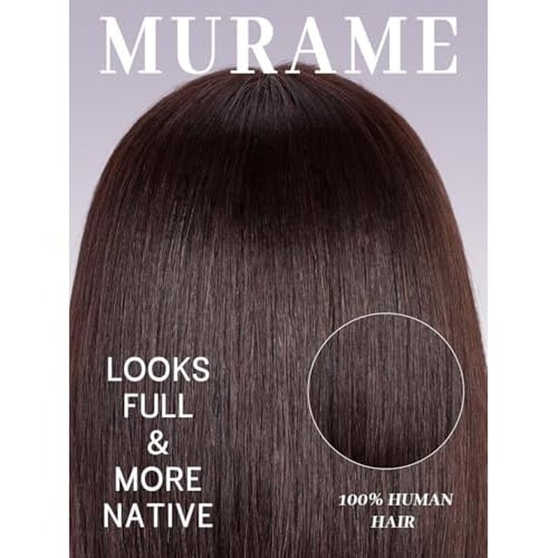 Bob Wig Human Hair 210% Density Bob Wig with Bangs 100% Human Hair Wigs for Black Women Pre-Bleached Glueless Straight Bob Wigs(12Inch)