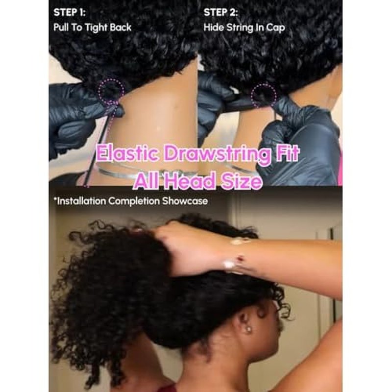 Sunber EasiContour V Part Human Hair Ombre Chestnut Brown Curly Glueless Wig Upgrade Vpart Wigs No Leave Out No Gel 180% Density V Shape Clip Wigs No Sew in Ready to Go Beginner Friendly 16Inch