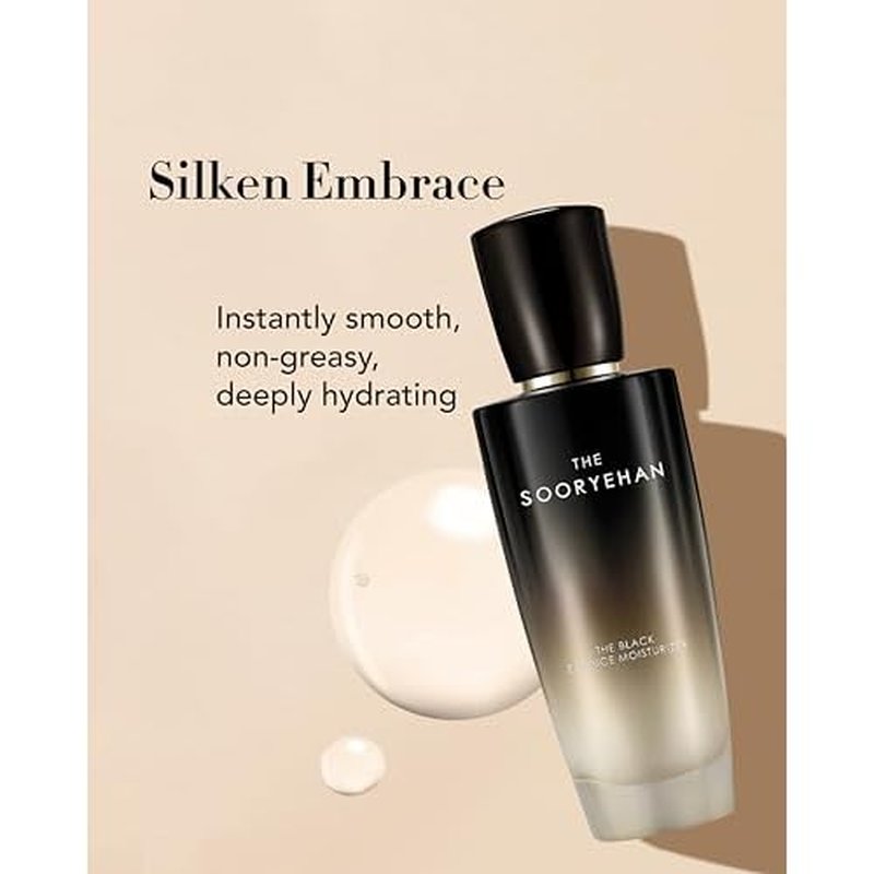 Sooryehan The Black (Essence Moisturizer, 130ml/4.4fl oz) - Lightweight Cream for Moisture Barrier, Rejuvenate Dull, Aging Skin. Premium Korean Skin Care. Black Yeast, Hyaluronic Acid,