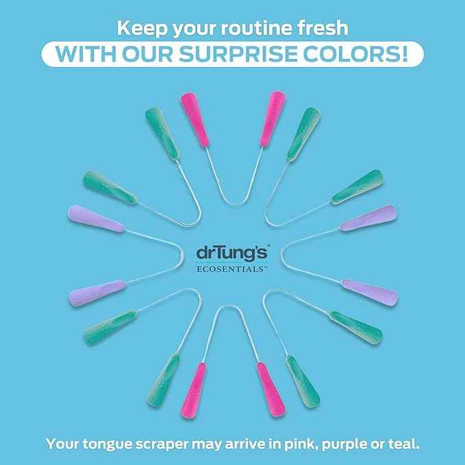 drTung's Tongue Cleaner, Stainless Steel Tongue Scraper (Pack of 2)