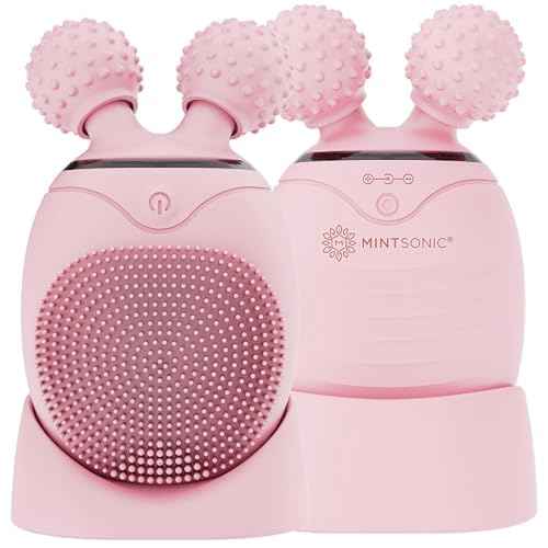 Face Roller for Wrinkles and Lifting Alternative - Silicone Face Scrubber Exfoliator, Electric Facial Massage Tool, Premium Lymphatic Drainage Massager for Chin, Neck and More, Face Cleanser Brush