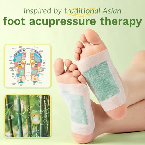 Villsure Deep Cleansing Foot Pads,50 Packs Bamboo Foot Pads. Use during sleep to improve sleep and support body cleansing. May Relieves Stress and Fatigue,It is a good gift for family members.