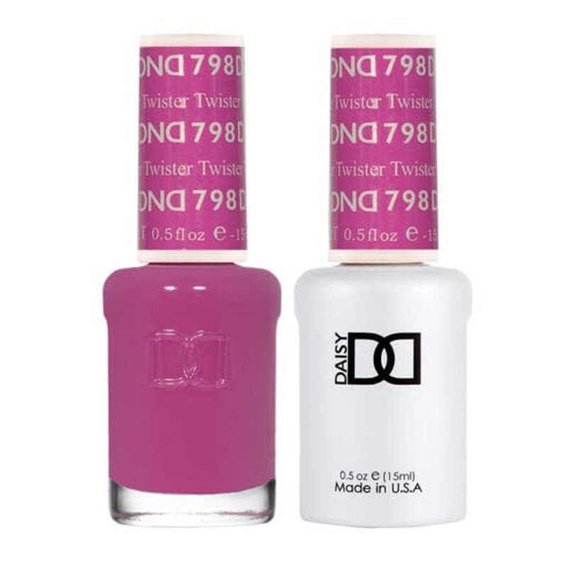 DND Duo 798 Twister Gel & Matching Lacquer Polish Set - 0.5 Ounce | Vibrant Nail Colors