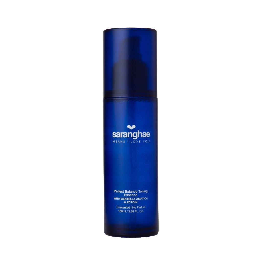 Saranghae Perfect Balance Toning Essence with Centella Asiatica & Ectoin Hydrating pH-Balancing Face Toner Essence with Niacinamide & Hyaluronic Acid Pore Refining Unscented For All Skin Types 3.38 oz