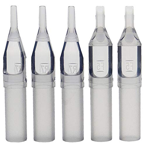 Disposable Tattoo Tip - Autdor 100PCS Disposable Tips Assorted for 3RL 5RL 7RL 9RL 3RS 5RS 7RS 9RS 5M1 7M1 Tattoo Needles Round Flat Magnum Plastic Tips for Tattooing Supplies