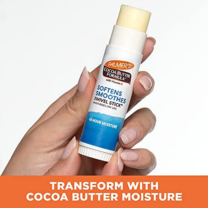 Palmer's Cocoa Butter Formula Moisturizing Swivel Stick with Vitamin E, Lip Balm Stocking Stuffer, Face & Body Moisturizer Stick, Ideal for Treating Dry Skin Patches (Pack of 3)
