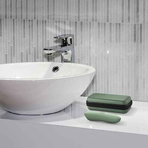 EVA Hard Case for Meridian/MANSPOT Shaver Groin & Body Hair Trimmer - Men's Grooming Organizer Storage Bag for Electric Razor and Accessories - Case Only (Green)