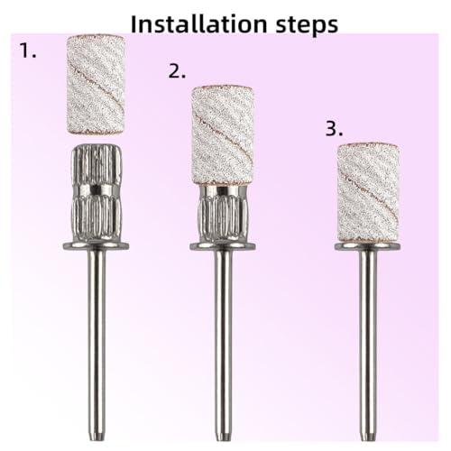 100 Pcs (240 Grit White)Sanding Bands Nail Drill Bit with 0.31in diameter,Nail Drill Bits Extreme Fine Grit Sanding Band,Sanding Belt Upgrade Mandrel Bits,Professional Nail Drill Bit for Acrylic Nails