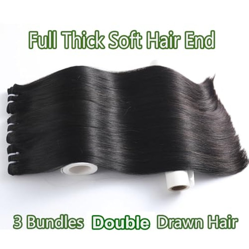 16A Straight Raw Bundles Human Hair,Triple Lifespan Than Regular Virgin Hair,Keep Texture Silky Soft,100% Raw Vietnamese Human Hair Bundles 18 Inch