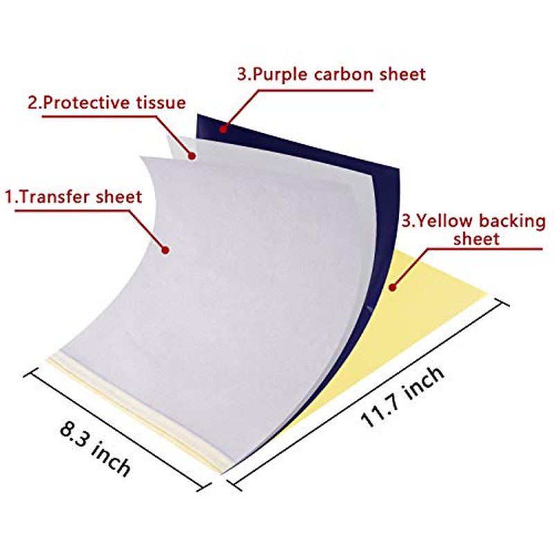 Tattoo Transfer Paper, 35 Sheets Tattoo Stencil Transfer Paper for Tattooing