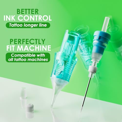 Rayyl VETAR Tattoo Cartridge Needles - 20Pcs 1023CML Round Liner #10 Standard Tattoo Needles for Machine Kit
