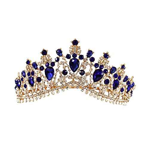 Vintage Baroque Crown Tiara Diadem Wedding Crystal Rhinestone Crown And Tiaras Bridal Hair Jewelry Wedding Hair Accessories