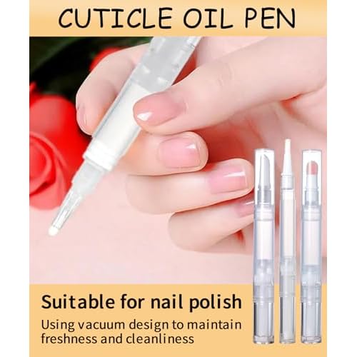 6 Pcs 3ml Empty Cuticle Oil Pen with 4 Pcs Transfer Pipettes - Transparent Nail Oil Twist Pens with Brush Tip for Nail Oil, Eyelash Growth Liquid, Cosmetic Lip Gloss Container Applicators