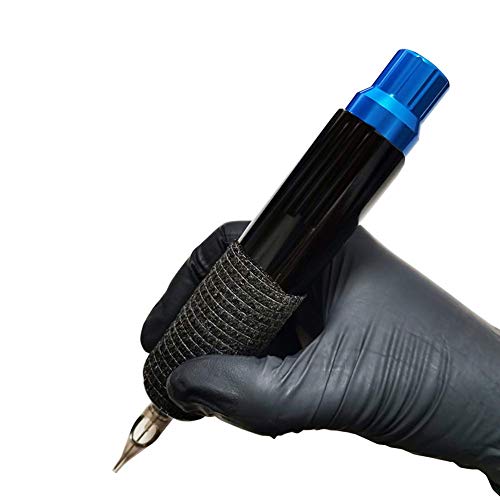 4 Rolls Tattoo Grip Cover Wrap Disposable Cohesive Tattoo Grip Tape Wrap Self Adhesive Sports Bandage Wrap Elastic Tattoo Grip Tape Tube for Tattoo Machine Tattoo Grip Accessories, Black