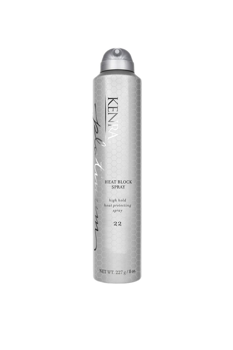 Kenra Professional Platinum Heat Block Spray 22 | Heat Protecting Hairspray | All Hair Types | 8 oz.