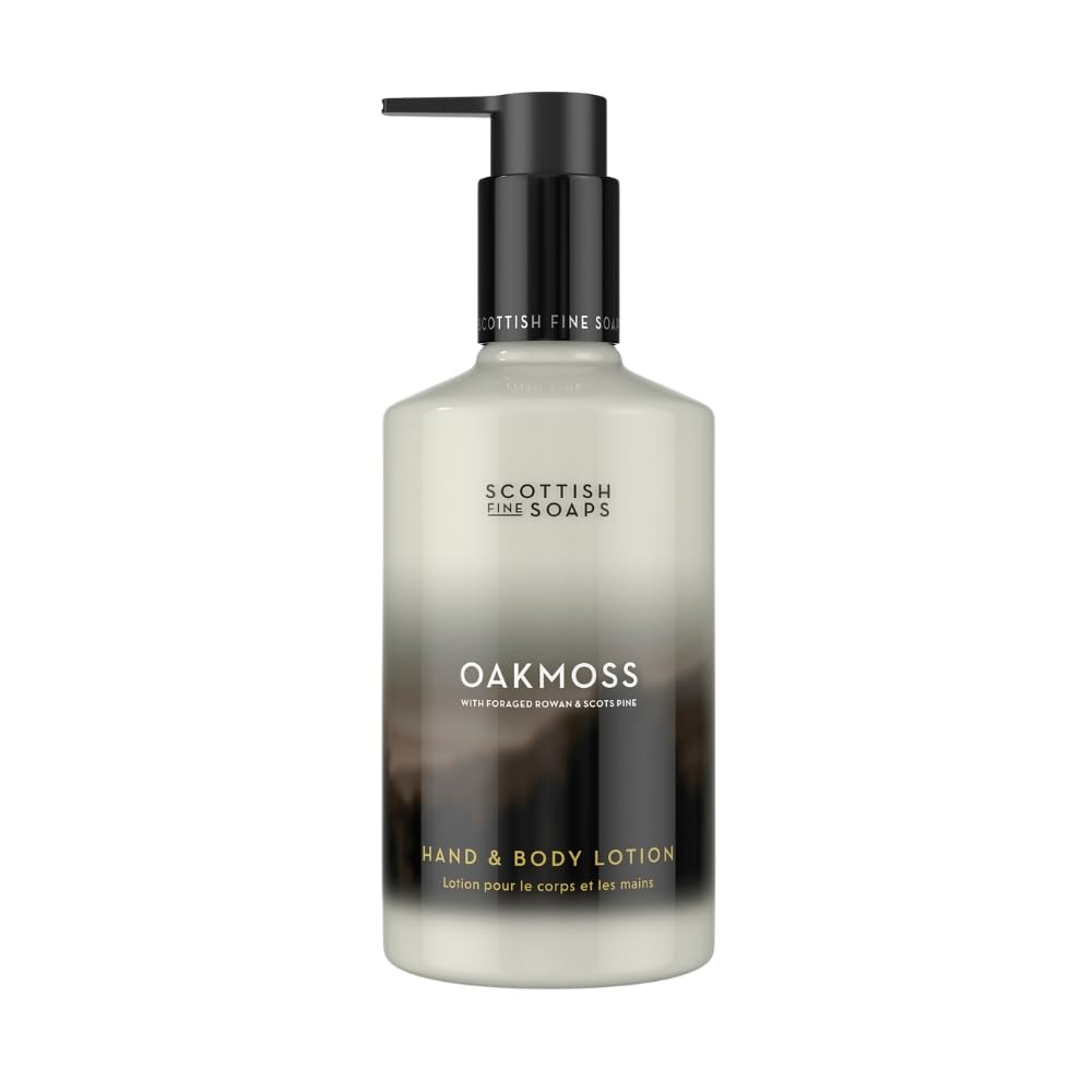 Scottish Fine Soaps Oakmoss Hand & Body Lotion - Moisturizing 300ml Hydrating Formula