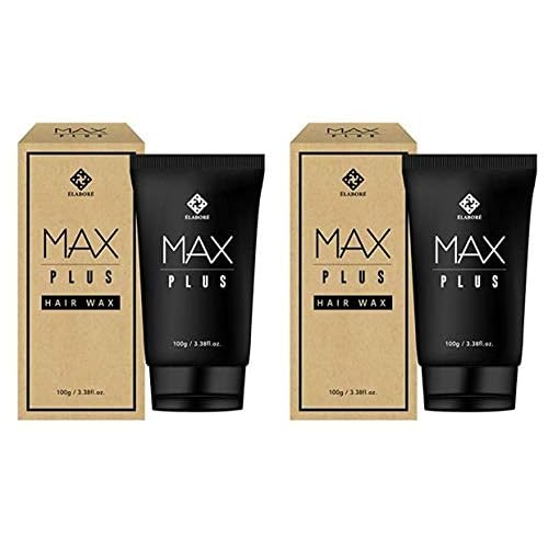 Elabore 2 Pack MAX Plus Hair Wax 3.38 fl.oz/100ml (Men's Hair Styling Wax)