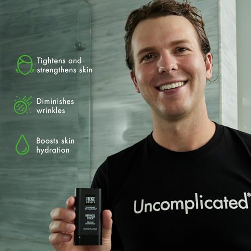 Tiege Hanley Retinol Stick for Men, Anti-Aging Face & Eye Stick With Hyaluronic Acid & Niacinamide, Helps Reduce Appearance of Fine Lines, Wrinkles & Dark Circles, Men¡¯s Skin Care, 0.35 Oz