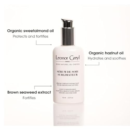 Leonor Greyl Frizz Control & Light Conditioning Styling Serum Paris - Serum De Soie Sublimateur - For Dry and Fine Hair (2.5 Oz)