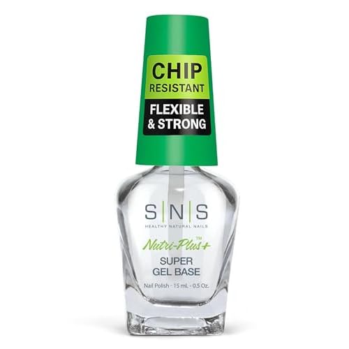 SNS Base Coat Nail Polish for Nail Dip Powder, Gel Base - Long-Lasting & Fast-Drying Nail Strengtheners Gel Base - Low-Odor & No UV Lamp Required - 0.5 Oz