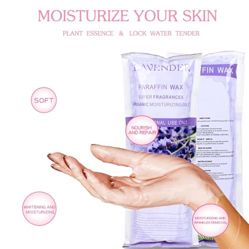 Toyar Paraffin Wax Refills, 12 Pack Lavender Scented Paraffin Wax Beads Blocks for Paraffin Bath, Paraffin Wax Machine Refills for Hand Feet Dry Skin,Rrelieves muscle fatigue, Hydration and nourish